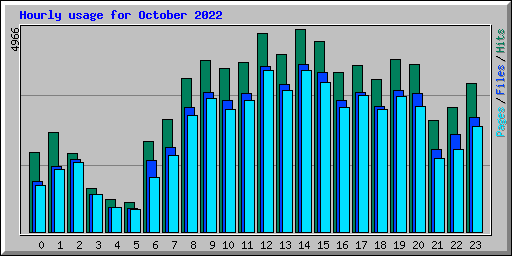 Hourly usage for October 2022